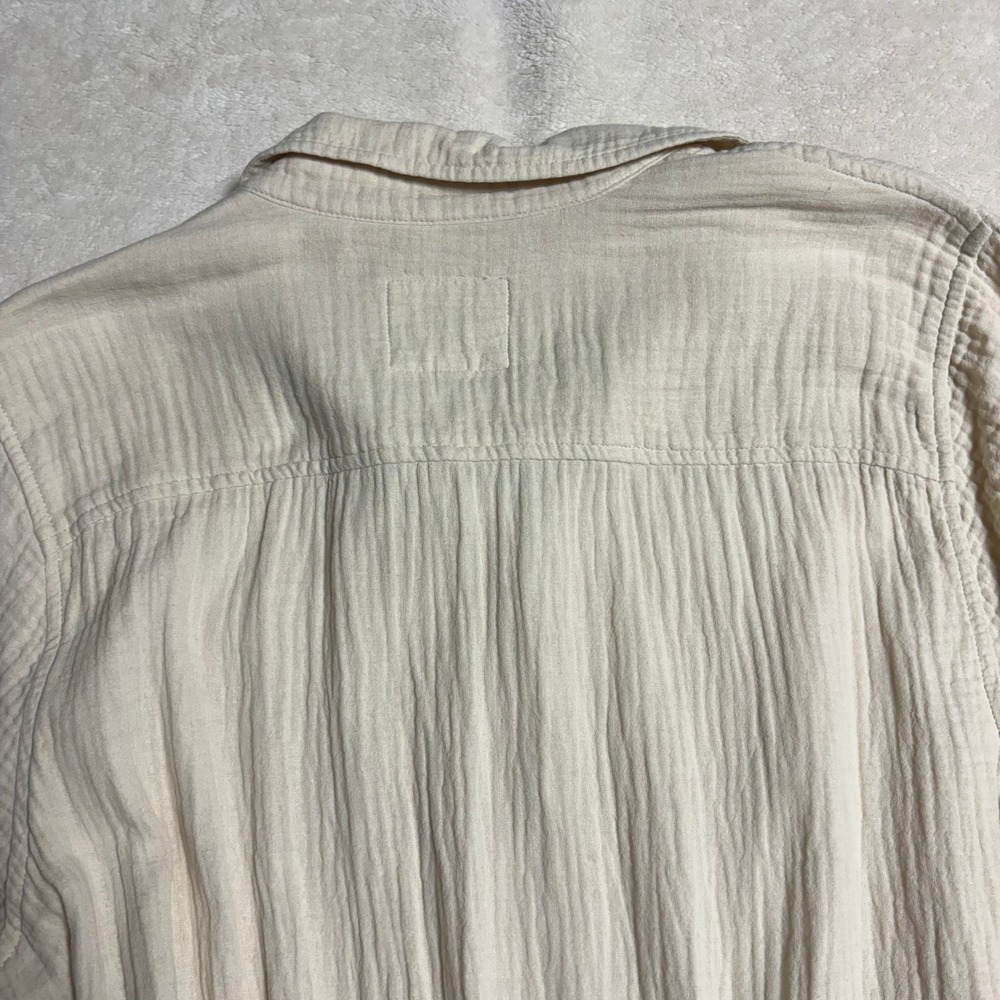 Rails Womens Nadia Tie Dress Size Medium Flax Cotton Gauze Long Sleeve Buttons - Picture 10 of 14